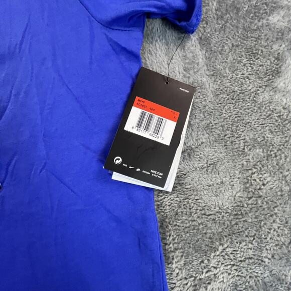 Nike Shirt Boys Large Blue Dri-Fit Cotton Football Graphic Athletic New Tag - Picture 3 of 11